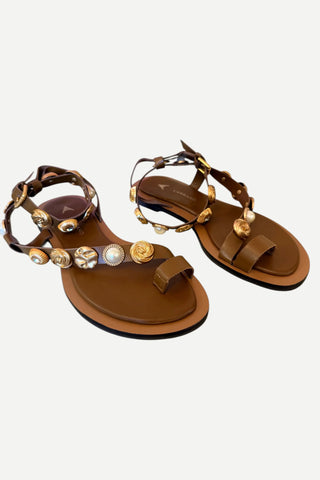 Carrano Shoes Wilma Sandal, Saddle Carrano