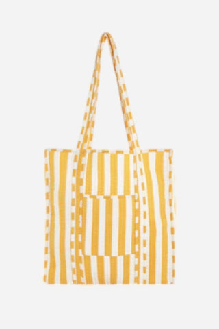Two's Company True Tones Reversible Tote, Yellow