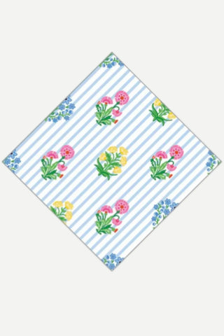 WH Hostess Paper Cocktail Napkins, Coco Block Print WH Hostess