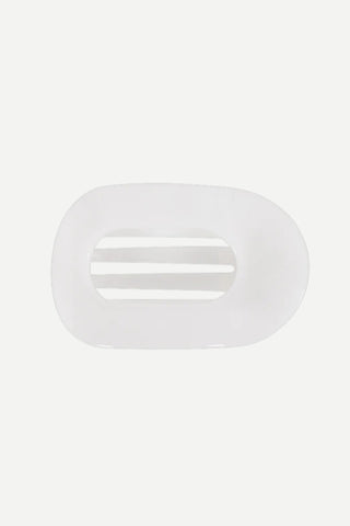 Teleties Round Flat Hair Clip, Medium, Coconut White
