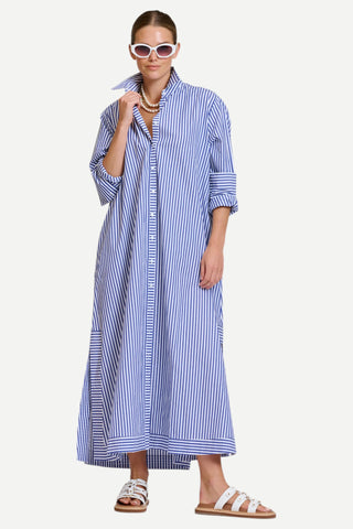 Shirty, The Sybil, Oversized Dress, Navy Stripe Shirty
