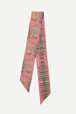 Emily Mccarthy100% Silk Scarfette, Cabana Cat Emily McCarthy