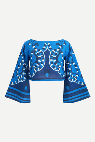 Beyond By Vera Hudson Top, Harbor Azure