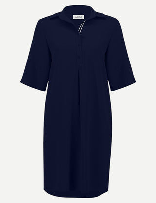 Joseph Ribkoff Eggshell Straight Shirt Dress, Midnight Blue