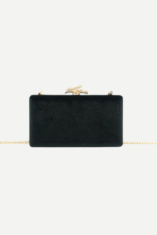 BC Bags Velvet Evening Bag, Black