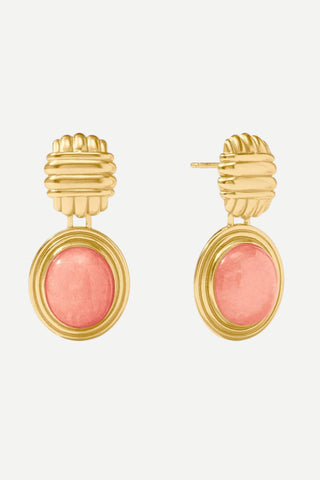 Julie Vos Portofino Stone Earring, Melon Jade