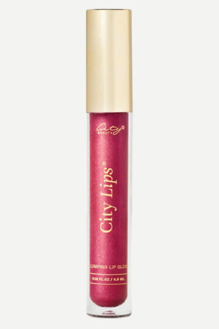 City Lips Plumping Lip Gloss- Raspberry