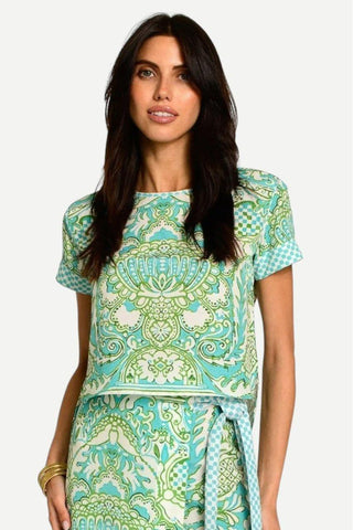Elizabeth James Tess Tee, Damask Pool