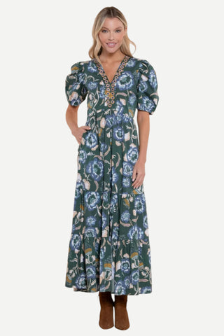 Sheridan French Margot Dress, Forest Flora