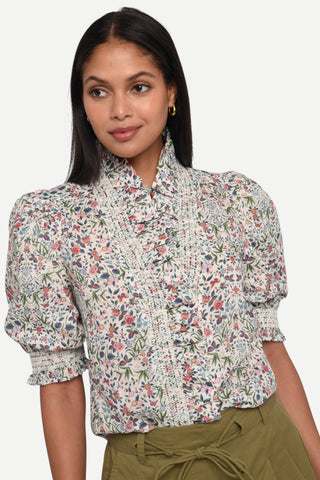 Love The Label Zuri Top, Tapestry Liberty Print