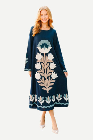 Victoria Dunn Jane Caftan Dress, Topaz Harvest