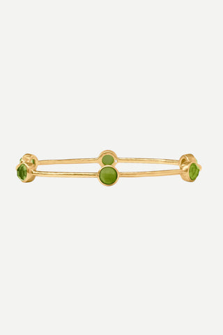Julie Vos Milano Luxe Bangle Bracelet, Iridescent Palmetto Green