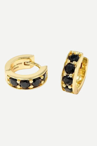 Allison Avery Small Wren Huggies, Black Gold