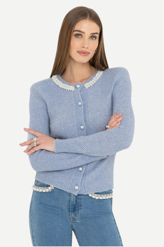 Generation Love Clove Cardigan, Light Blue