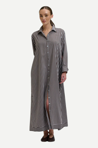 Shirty, The Sybil, Oversized Dress, Chocolate Stripe