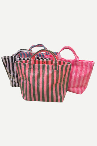 SUMMER STRIPES WATERPROOF TOTE
