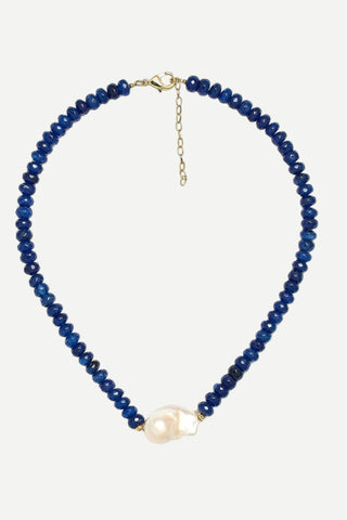 Lisi Lerch Susie,Quartz Beaded Necklace w/ Pearl, Navy