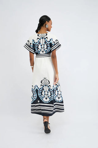 Beyond By Vera Sailor Dress, Harbor Silver Mist