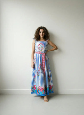 Maude Elsie Dress, Striped Garden Maude
