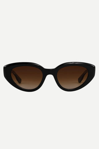 Krewe Irene Sunglasses, Black and Crystal Krewe