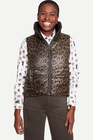 Renuar Woven Vest, Leopard