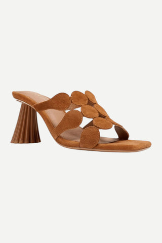 Cecelia New York Jessica Heel, Cognac Suede