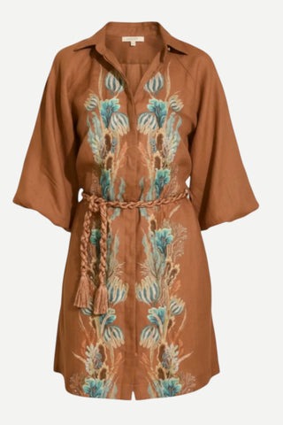 Solange Kavo Short Shirt Dress, Brown