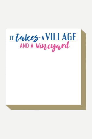 Rosanne Beck Collections Luxe Notepad, It Takes A Village And A Vineyard