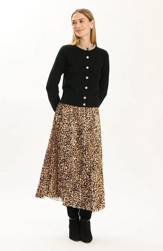 Tyler Boe Cara Charmeuse Animal Skirt, Multi