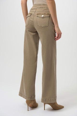Joseph Ribkoff Classic Wide Leg Pull-On Jeans, Birch