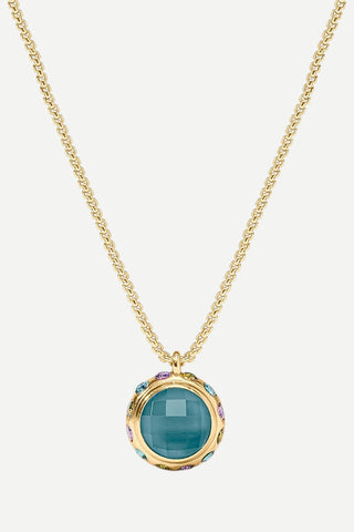 Julie Vos Rainbow Delicate Necklace, Iridescent Montana Blue