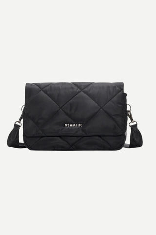 MZ Wallace Black Madison Flap Crossbody Handbag