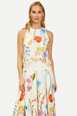Mestiza Prism Scallop Tank Top, Garden Muse Mestiza