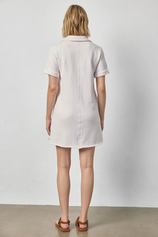 Lilla P Raw Hem Terry Dress, Rosewater LILLA P