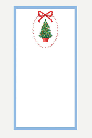 WH Hostess 4.25x8.5 Christmas Tree Plaque List Notepad