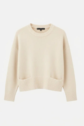 Elliott Lauren Front Pocket Sweater, Ivory