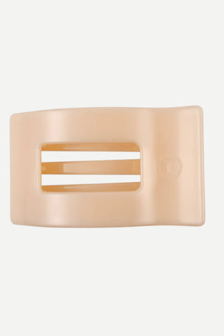 Teleties, Flat Rectangle Medium Clip, Almond Beige