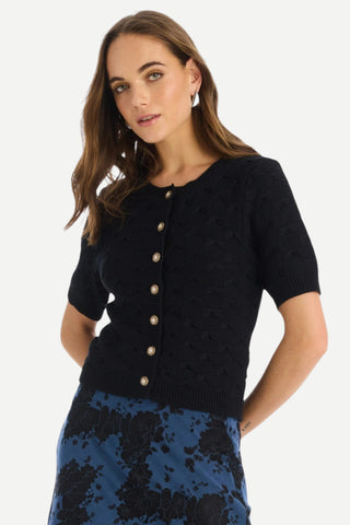 Allison Effie Cardigan, Black