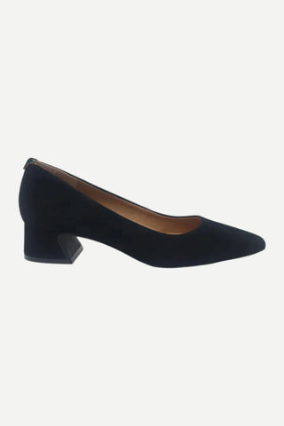 Gentle Souls Gardena Suede Pump Heel, Black