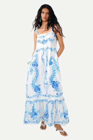 Banjanan Daniella Dress, Cyan Banjanan