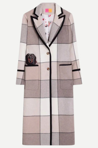 Vilagallo Beige & White Coat w/ Dachshund, 38