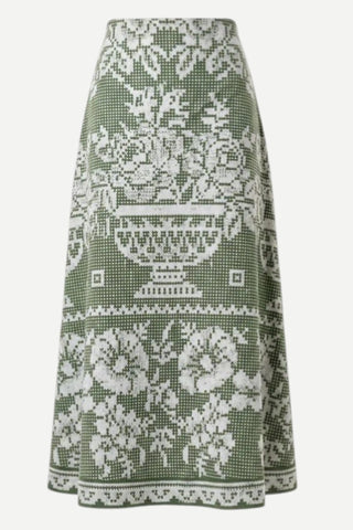 Cleobella Jasmine Ankle Skirt, Verdant Flight CLEOBELLA