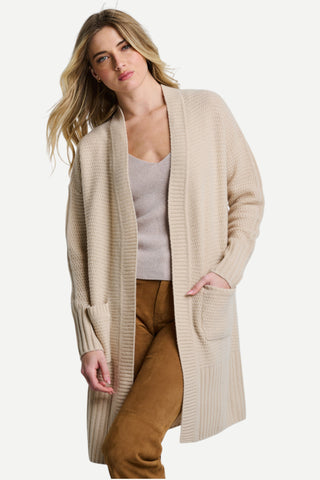 Lisa Todd Subtle Luxury Cardi Sweater, Latte