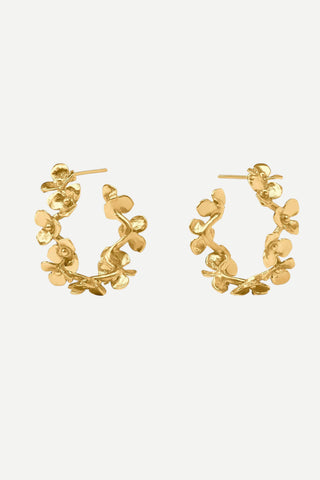 Julie Vos Bloom Hoop, Medium Gold