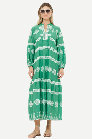 Oliphant Long Sleeve Yoke Maxi, Soleil Sage