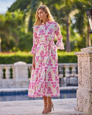 Jude Connally Roxy Dress, Gilded Flora White/Gold JUDE CONNALLY