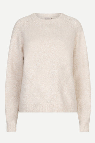 Esqualo Raglan Ajour Sweater - Light Sand