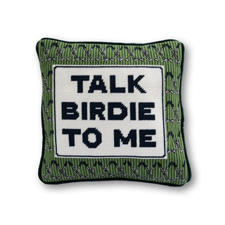 Furbish Talk Birdie To Me, Needlepoint Pillow