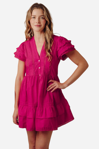 Love the Label Amira Dress, Pink Peacock
