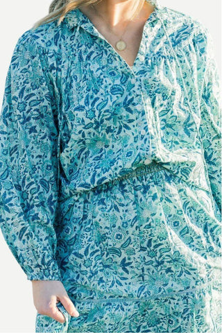 Clara the Label Olive Blouse, Flora